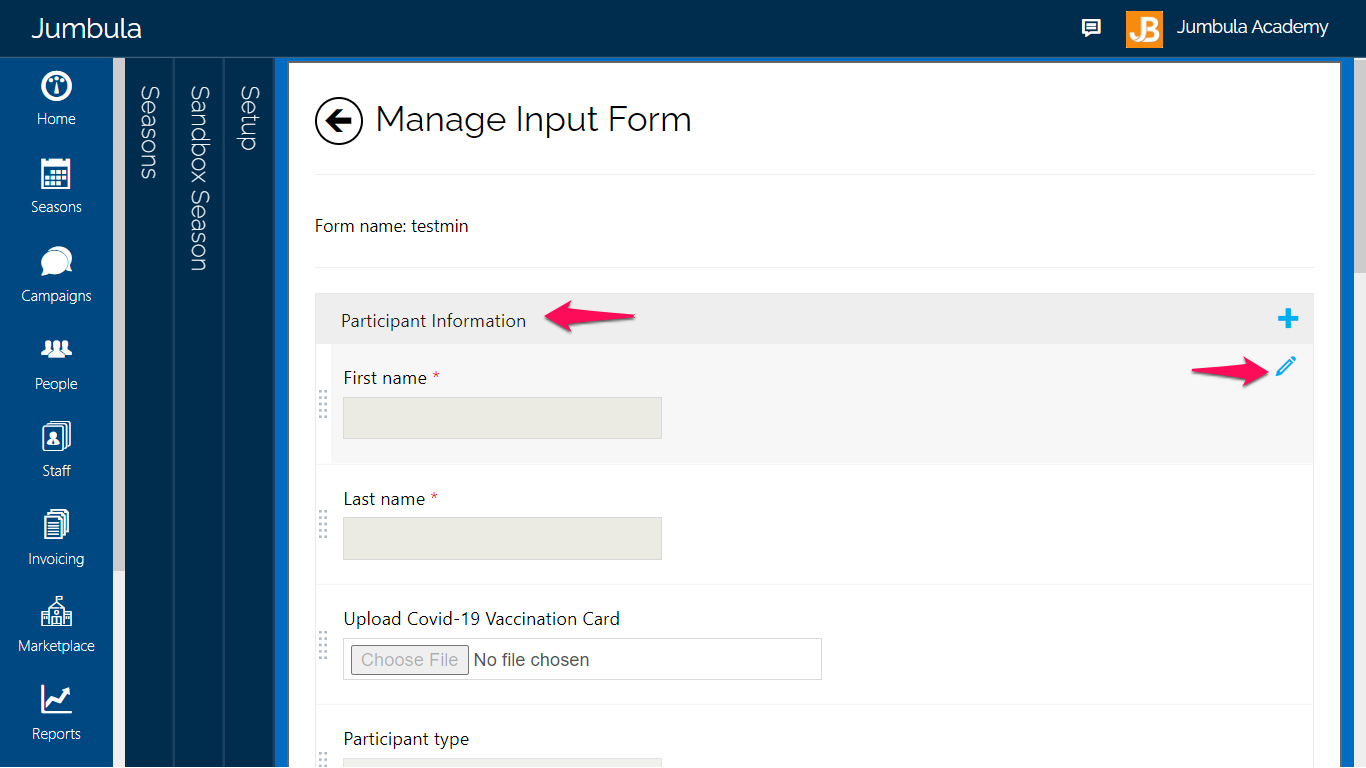 edit forms