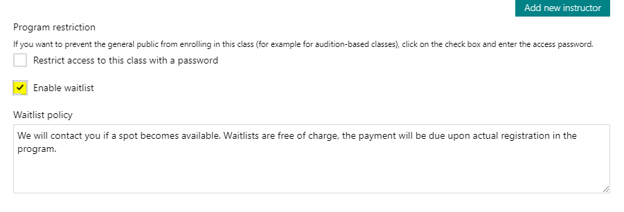 waitlist